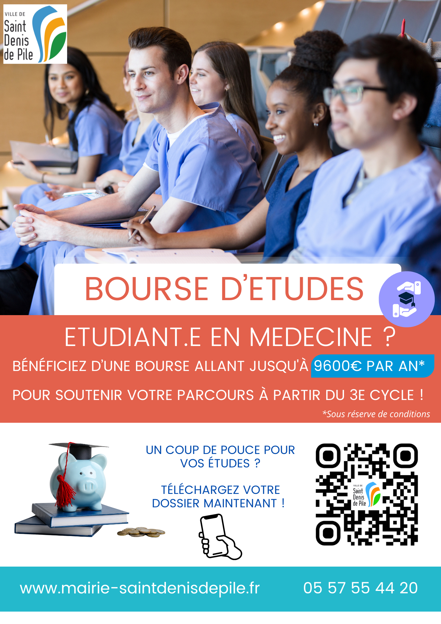 Affiche bourse communale ( voir description de l'image dans le lien)