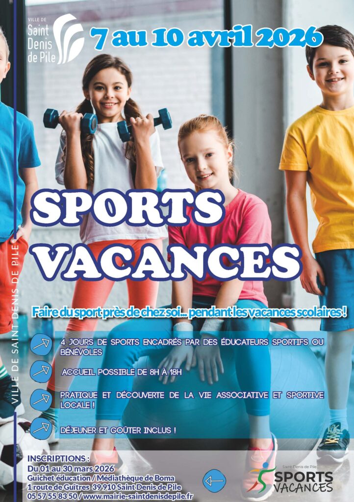 Flyer sports vacances avril 2026