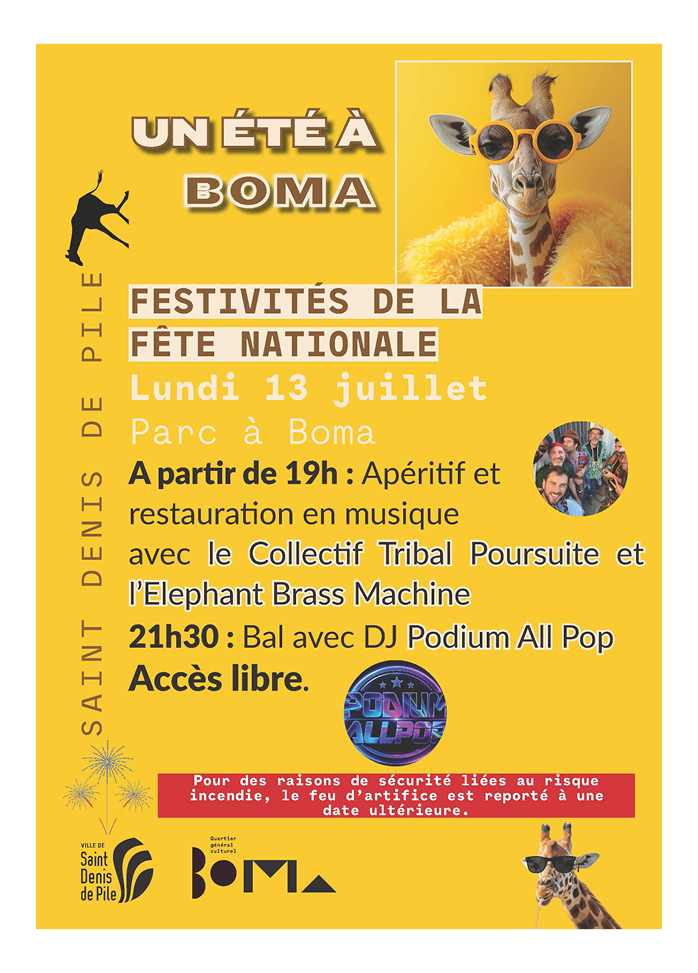 affiche festivités fête nationale