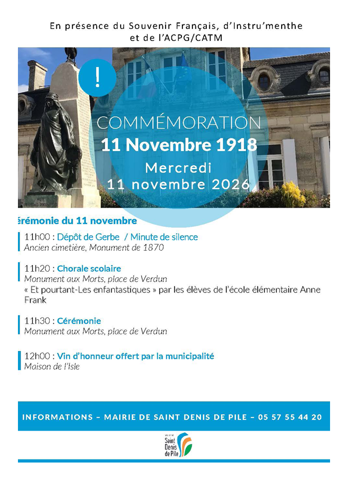Programme commémoration du 11 novembre