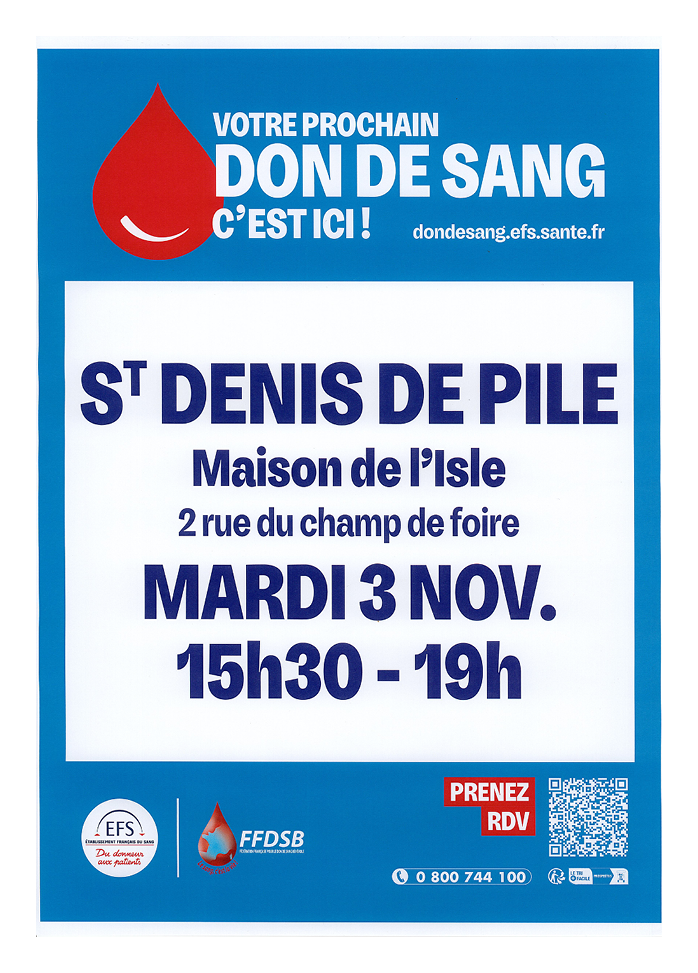 Affiche Don du sang nov 26